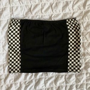 Checkered Tube Top